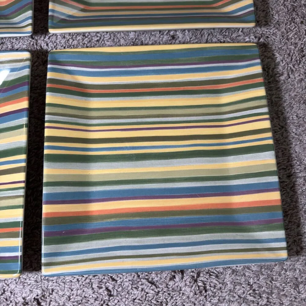 Tabletops Gallery Aurora Square Dinner Plates 10.25